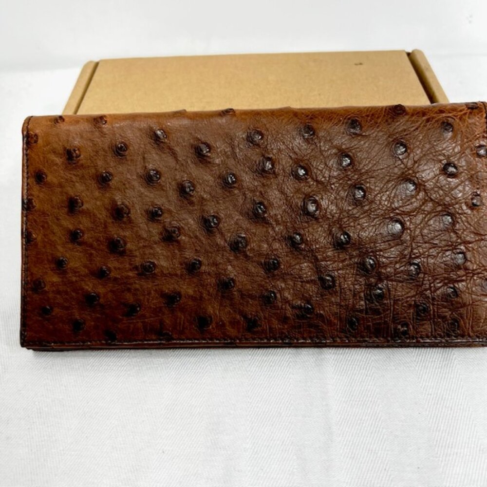Vgt  ALOP  Milan Wallet made Italy  Ostritch Brown & Kate Spade N.Y. Burgendy 15 - Picture 8 of 15
